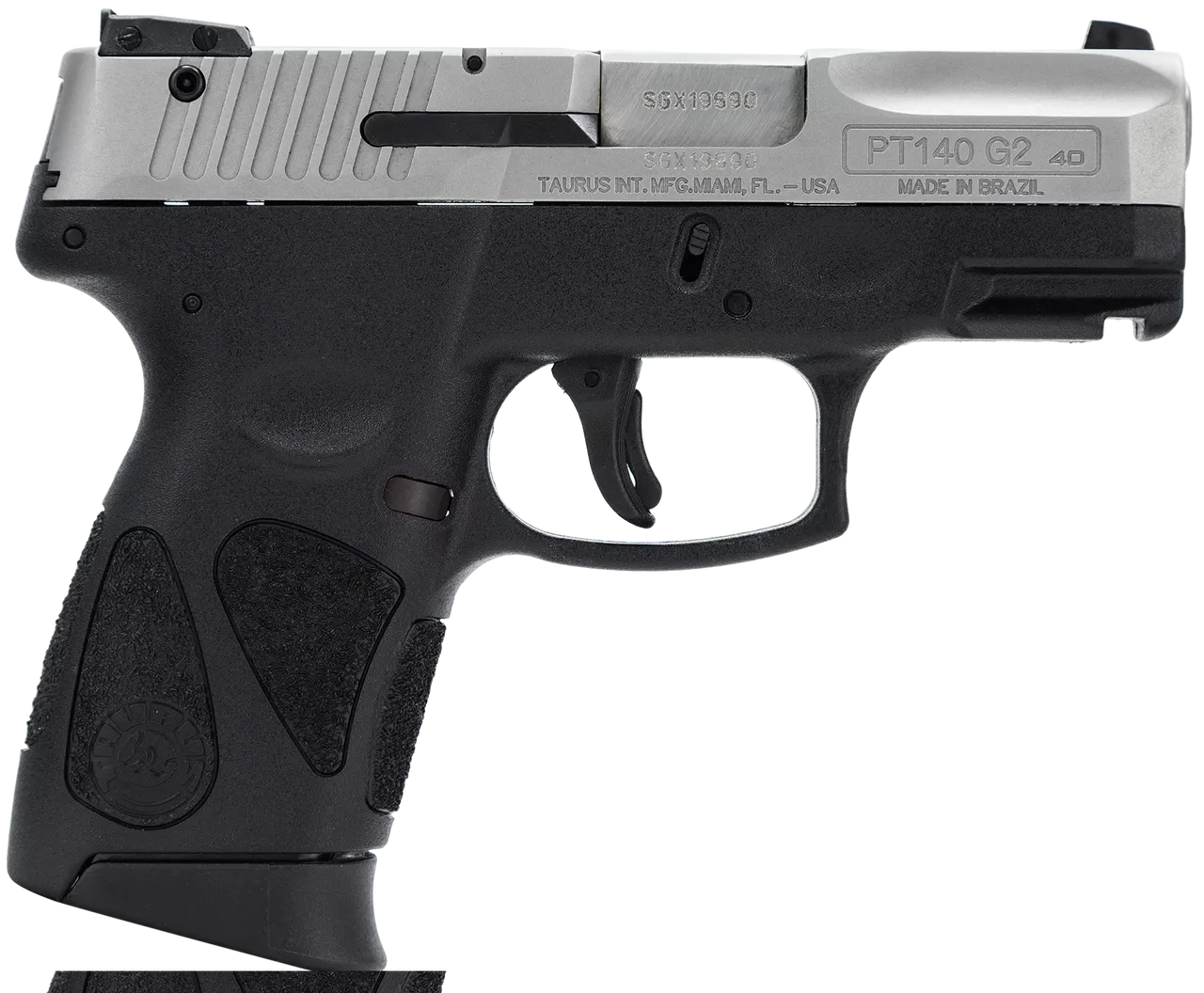 Taurus PT-140 Millennium G2 40 S&W 3.2″ Barrel, Black Poly Grip SS, 11rd