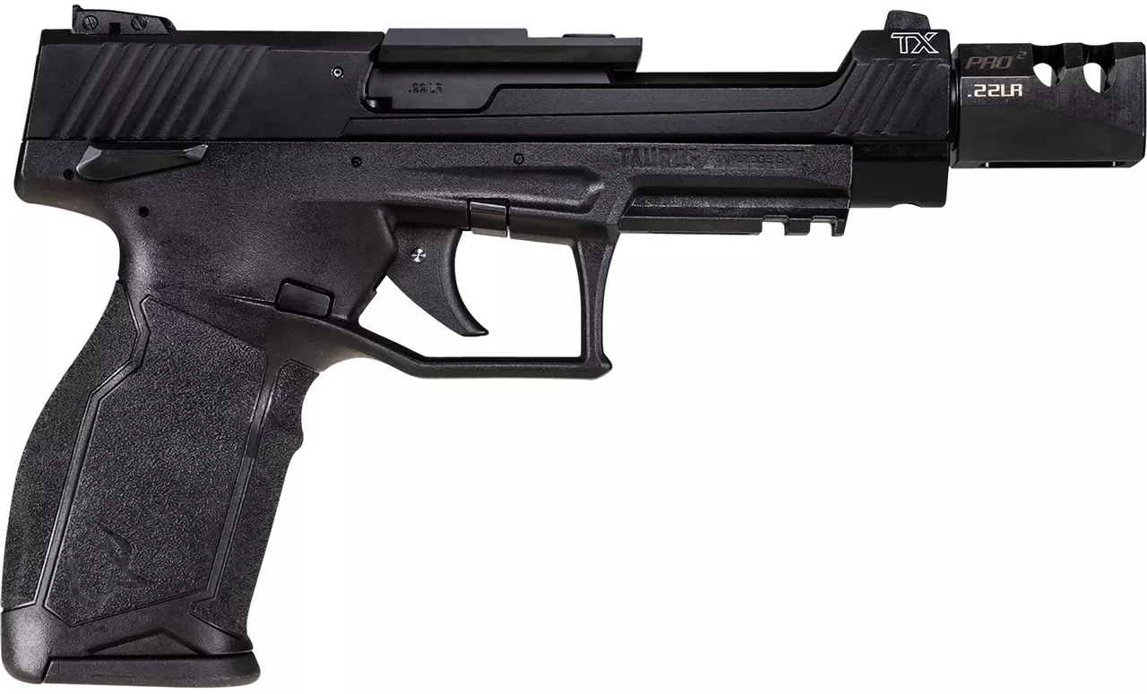 Taurus TX22 Competition 22 LR, 5″ Threaded Barrel, Black, TandemKross Compensator, 16rd