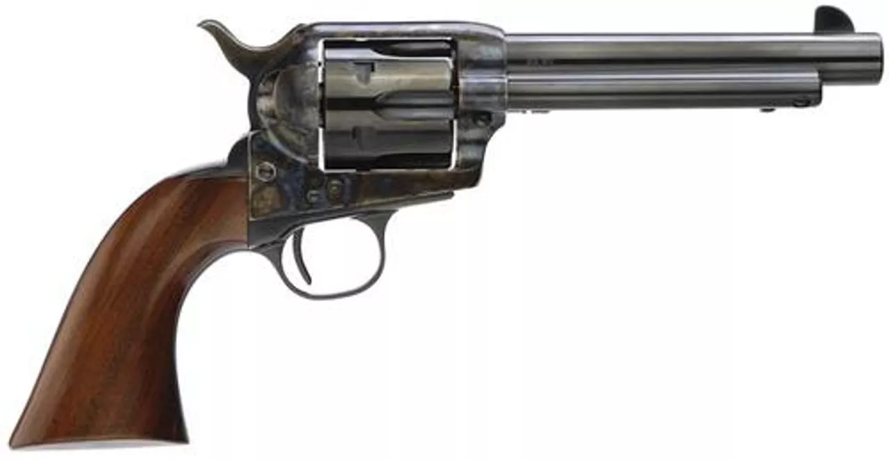 Taylor’s 1873 Gunfighter Deluxe 357 Mag 5.5″ 6 Wood Grip Blued