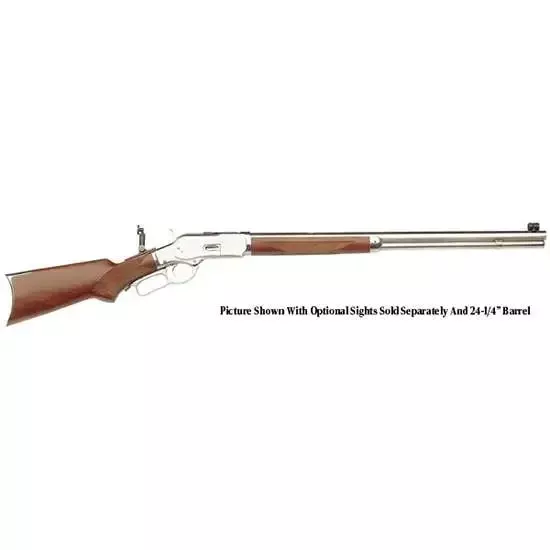 Taylors and Company 213W03 1873 357 Mag 10+1 20″ Walnut Pistol Grip Stock White Heat Treated Silver Right Hand