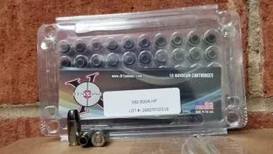 Ten Ring 380 Auto Ammunition 80 Grain Black Solid Copper Hollow Point 50 rounds