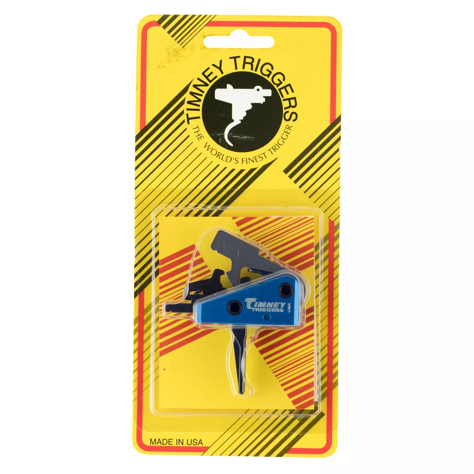 Timney Triggers 663SST Targa Long Trigger Two-Stage Straight Trigger with 2 lbs Draw Weight & Black/Blue Finish for AR-Platform