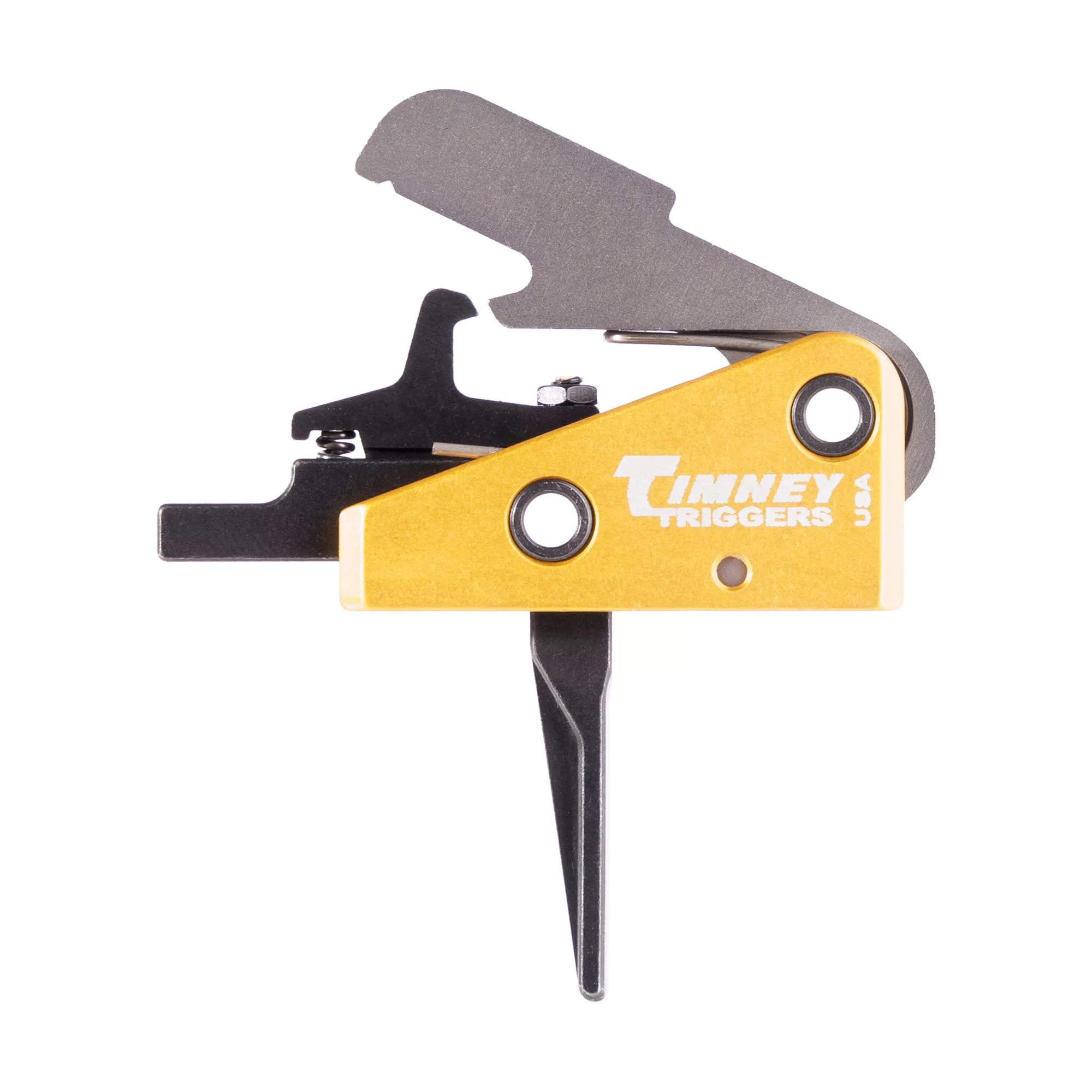 Timney Triggers 667SST Competition Trigger Single-Stage Straight Trigger with 3 lbs Draw Weight & Black/Gold Finish for AR-15