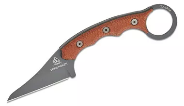 Tops Poker Fixed Blade Knife 2.5" Plain Edge