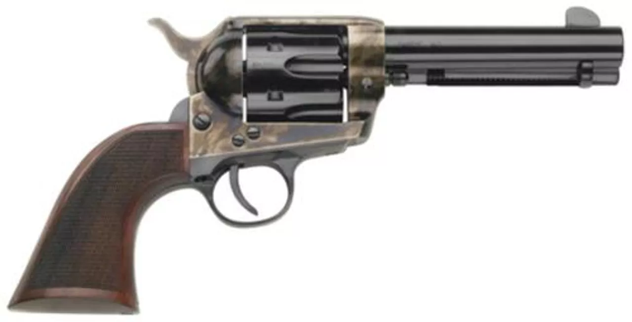 Traditions Black Powder Frontier 1873 Single Action Revolver .357 Magnum 4.75″ Barrel Case Hardened Finish Checkered Walnut Grip