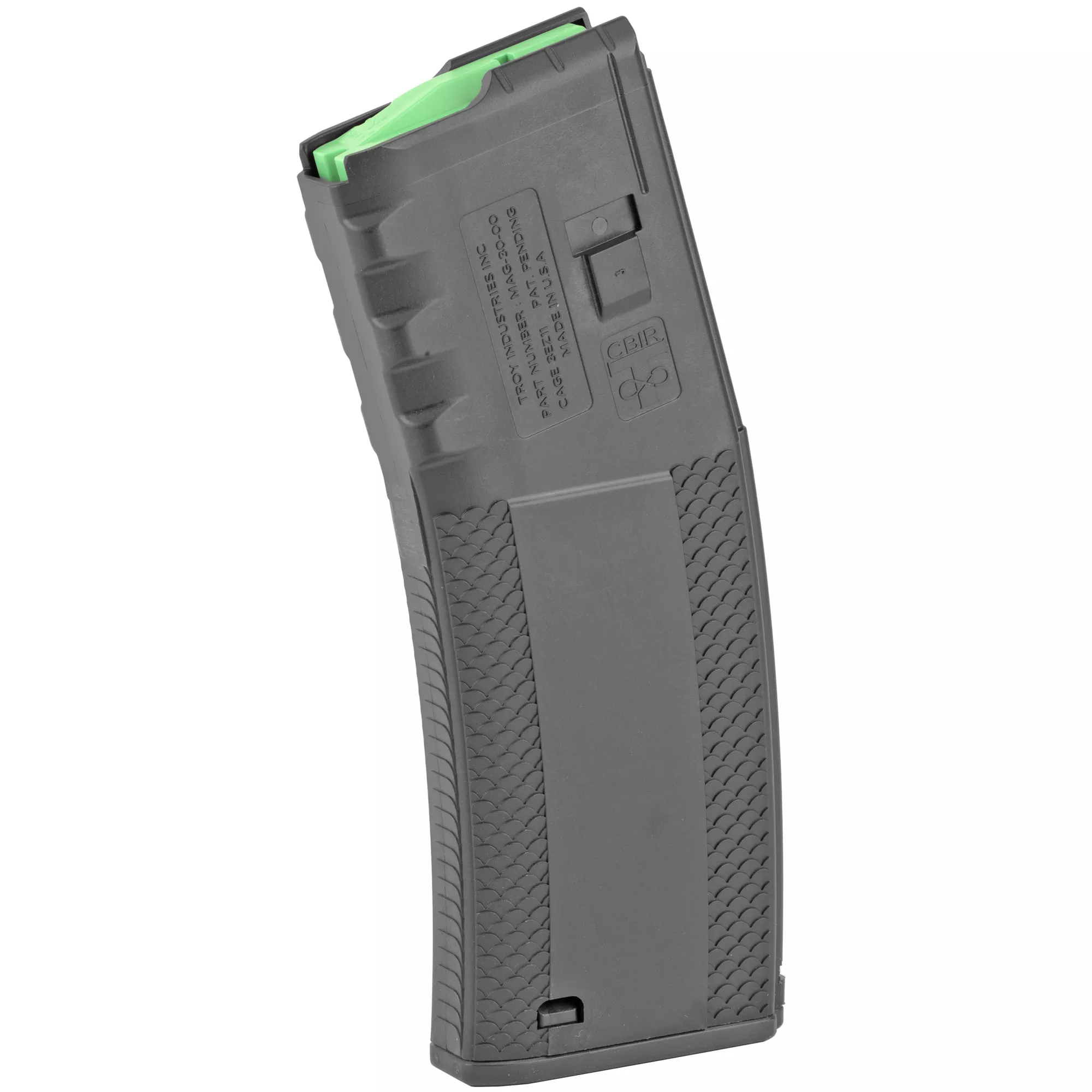 Troy Ind SMAGSIN00BT00 BattleMag 30rd 223 Rem/5.56x45mm Fits AR-15/FN SCAR/M16/M4/H&K 416 Black Polymer