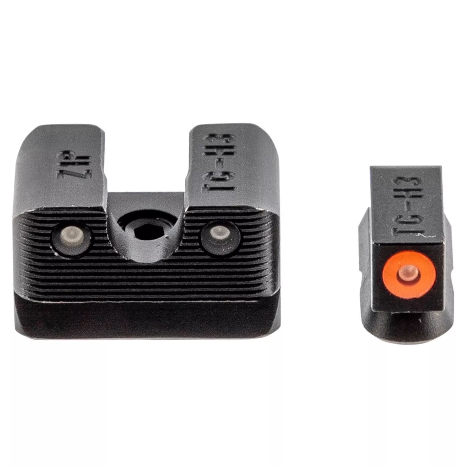 TruGlo TG231Z1C Tritium Pro Black | Green Tritium Orange Outline Front Sight Green Tritium Rear Sight
