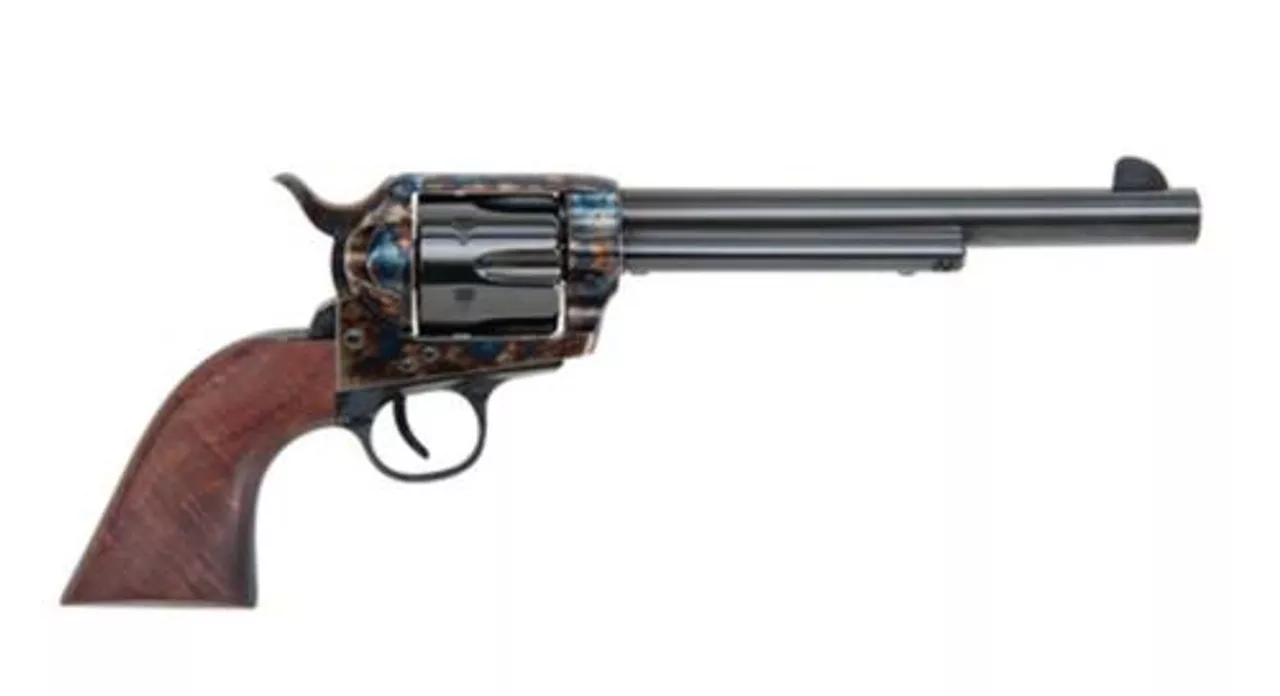 Ttraditions Frontier 1873 Single Action Revolver .45 Long Colt 7.5 Inch Barrel Case Hardened Finish Walnut Grip