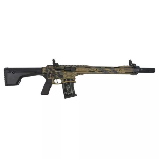 Typhoon Defense F12 Semi Automatic 12 Gauge Shotgun, Hexcote Sport Camo – F121501S