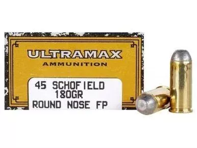 Ultramax 45 Schofield UCB45SC1 180 Grain Round Nose Flat Point 50 rounds