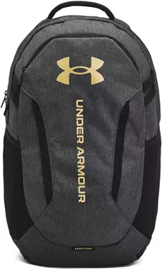 Under Armour Hustle 6.0 Backpack Black Full Heather / Black / Metallic Gold