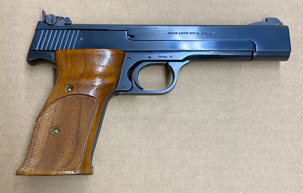 Used Smith & Wesson Model 41 22 LR 5.5" Barrel Target Grips