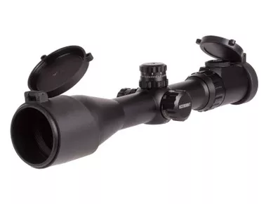 UTG 2-16x44 AO Accushot SWAT Rifle Scope, EZ-TAP, UMOA Reticle, 1/4 MOA, 30mm Tube, Picatinny/Weaver Rings