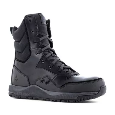 Volcom VM30704 Men's 8" Composite Toe Tactical Side-Zip Work Black Boot