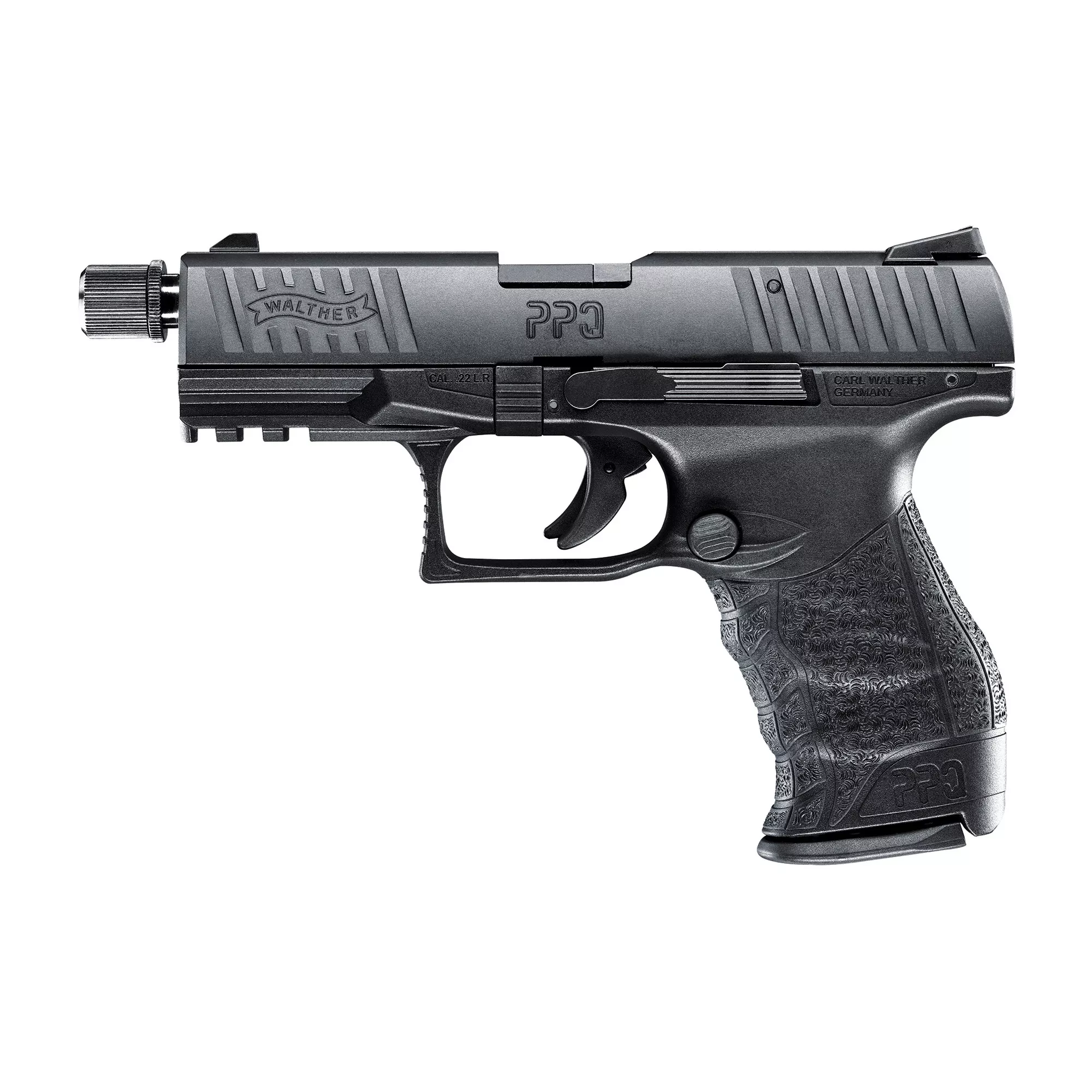 Walther Arms 5100304 PPQ M2 SD Tactical 22 LR 10+1 4” Threaded Steel Barrel, Matte Black Tenifer Serrated/Steel Slide, Black Polymer Frame w/Picatinny Rail, Black Polymer Grips
