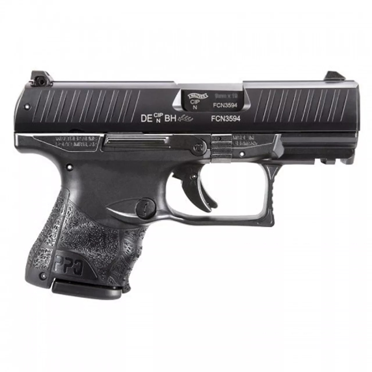 Walther PPQ M2 Sub-Compact, 9mm, 3.5″ Barrel, 10rd, Night Sights, Black