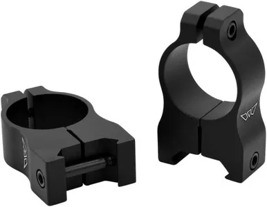 Warne Vapor 1" High Matte Scope Rings Vertical Split Lightweight Fixed
