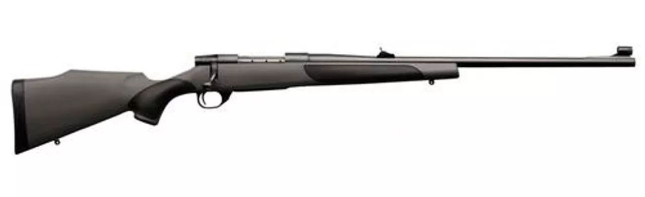 Weatherby Vanguard Synthetic, .375 H&H Mag, 24″, Blued, Griptonite Stock