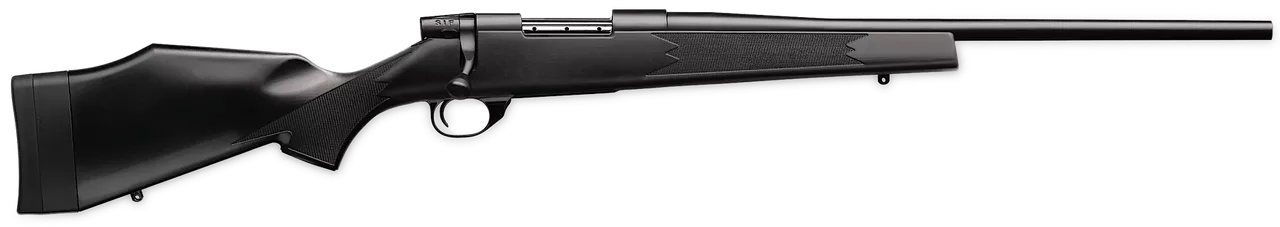 Weatherby Vanguard Synthetic Compact, .22-250 Rem, 20″, Blued, Synthetic Stock