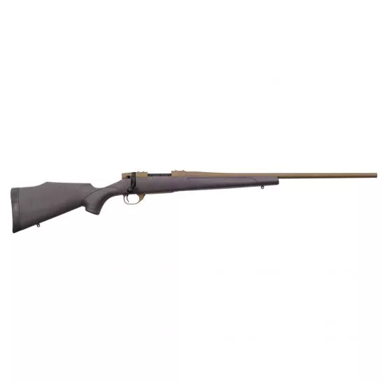 Weatherby Vanguard Weatherguard .300 Weatherby Mag Bolt Action Rifle, Black with Bronze Webbing – VWB300WR6T