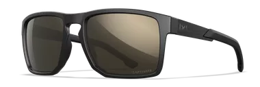 Wiley X Apex Sunglasses Captivate Polarized Tungsten Mirror/Matte Black Frame
