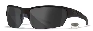 Wiley X WX Saint Black Ops Sunglasses 2-Lenses Clear/Grey - Matte Black Frame