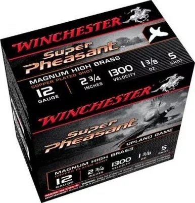 Winchester 12 Gauge Ammunition Super Pheasant X12PH5 2-3/4″ 1-3/8oz 5 shot 1300fps 25 rounds