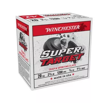 Winchester 20 Gauge Ammunition Target TRGT207 2-3/4″ 7/8oz #7-1/2 shot 1200 FPS CASE 250 rounds