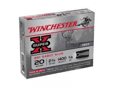 Winchester 20 Gauge Ammunition XRS20 2-3/4″ 1400 fps BRI Sabot 5 rounds