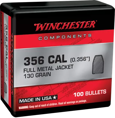 Winchester .38 Special 130 Grain FMJ Bullets 100 Count