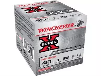 Winchester 410 Bore Super-X X413H7 3″ 3/4 oz #7-1/2 Shot 1100FPS 25 rounds
