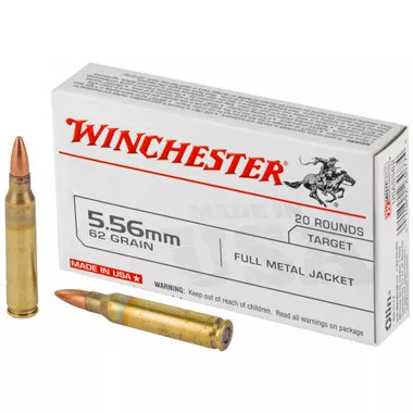 Winchester 5.56mm 62gr FMJ Ammunition - 20 Rounds