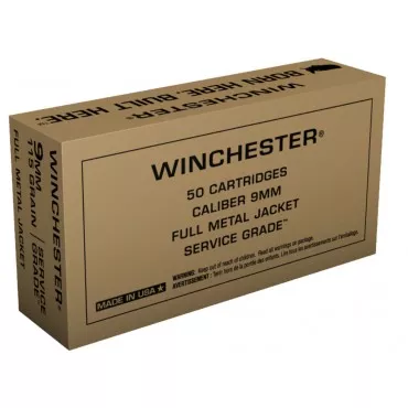 Winchester 9mm Service Grade 115gr FMJ 50rd #SG9W