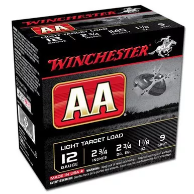 Winchester AA 12GA 2-3/4″ 1-1/8OZ 9’s Case