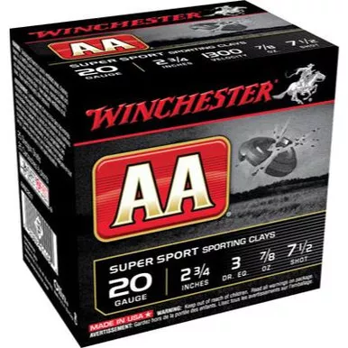 Winchester AASC 20GA 2-3/4″ 7/8OZ 7.5’s Case