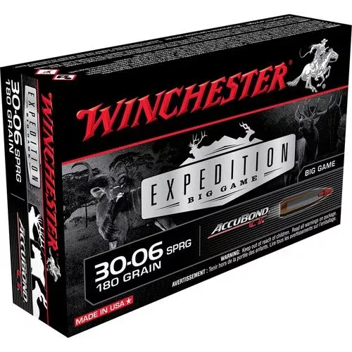 Winchester Ammo S3006CT Expedition Big Game30-06 Springfield 180 gr AccuBond CT 20 Bx/ 10 Cs