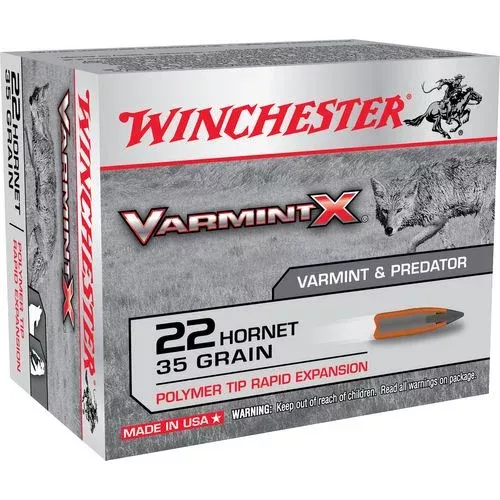 Winchester Ammo Varmint X 22 Hornet 35 gr Polymer Tip Rapid Expansion – X22P