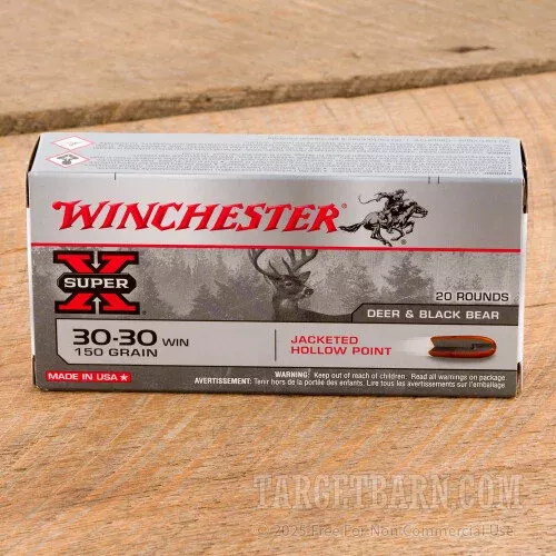 Winchester Super-X 30-30 Win Ammunition – 200 Rounds of 150 Grain JHP