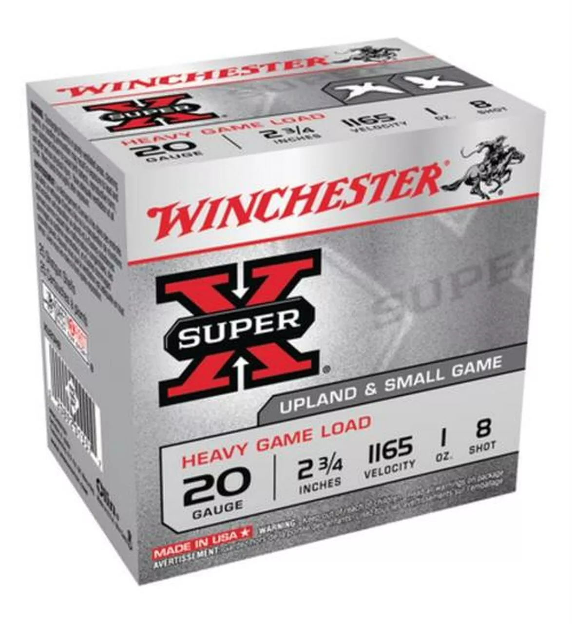 Winchester Super-X Heavy Game 20 Ga, 2.75″, 1 oz, 8 Shot, 25rd/Box