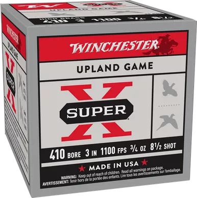 Winchester Super-X High Brass .410 Gauge Ammo 3" #8 Shot 3-3/4 oz Box of 25