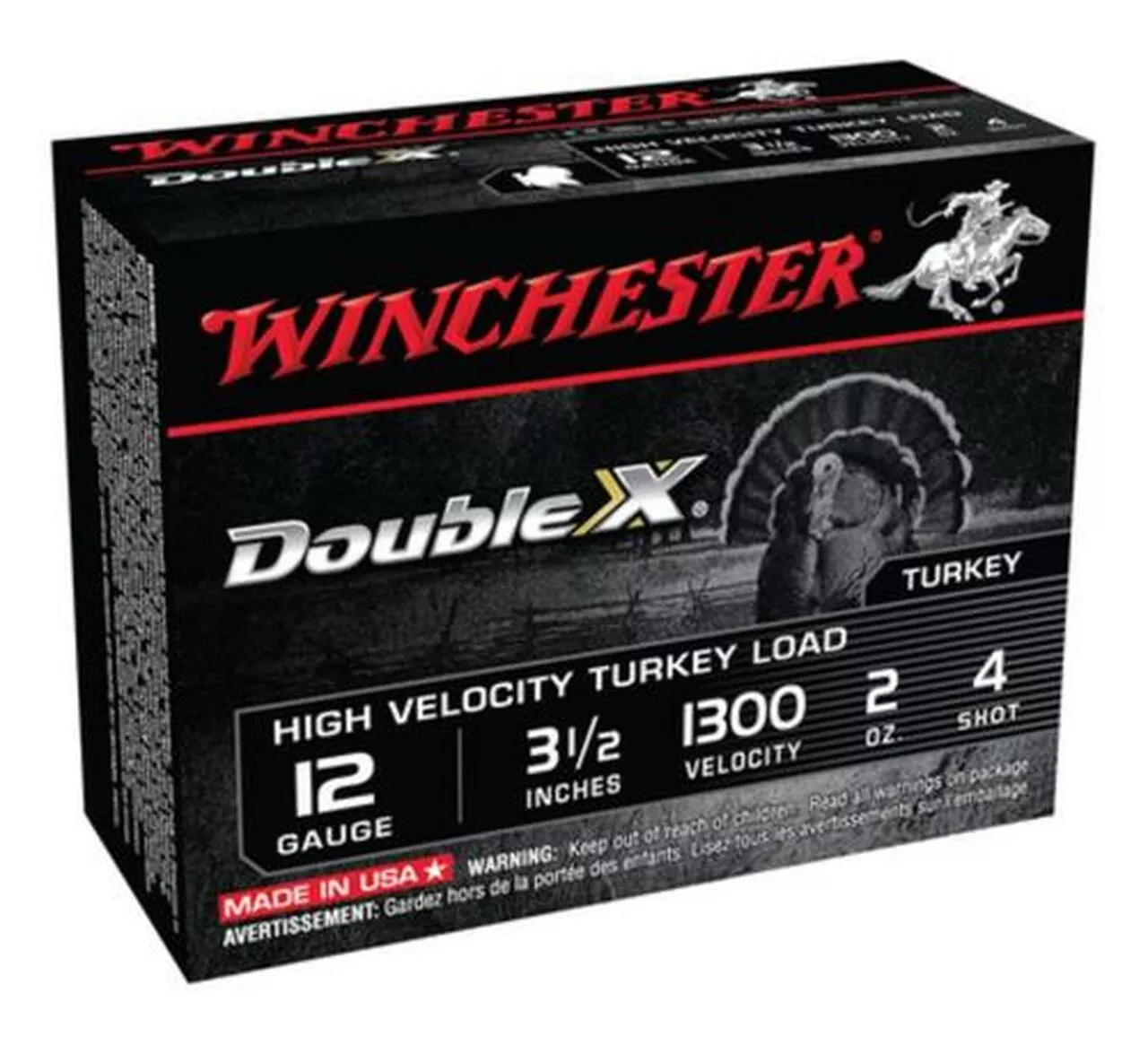 Winchester Supreme Double X Turkey 12 Ga, 3.5″, 2oz, 4 Shot, 10rd/Box