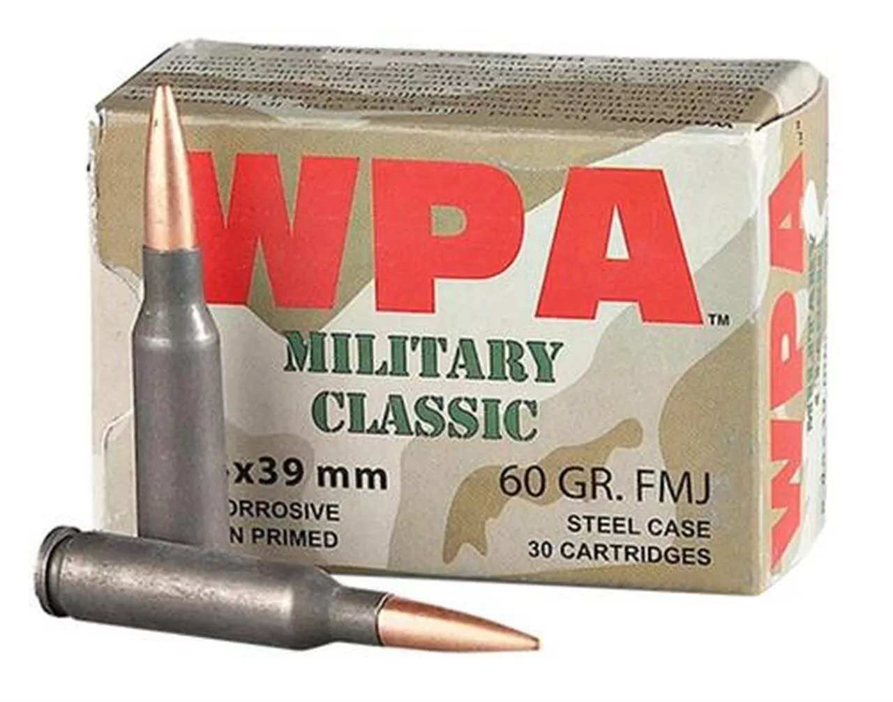 Wolf Military Classic 5.45×39, 60 Gr, FMJ, Steel Case, 750rd/Case