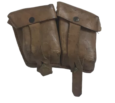 Yugoslavian Mauser Two Pocket Leather Pouch