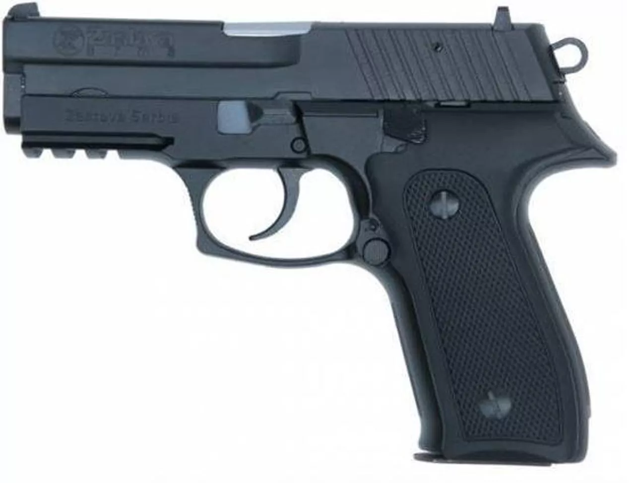 Zastava EZ-9 Compact 9mm 3.85″ Polymer Grips, Blued Finish, 15 Round