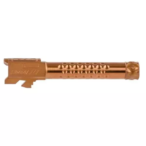 ZEV BBL19OPTTHBRZ Optimized Match9mm Luger compatible Glock 19 Gen 1-4 Bronze Threaded