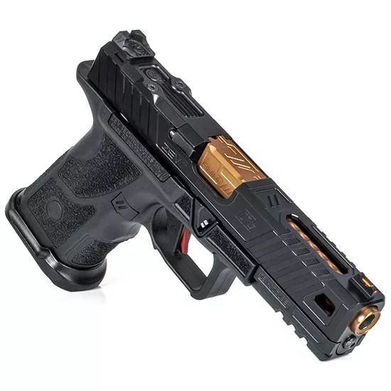 ZEV OZ9STDCOVERTBBRZ OZ9 Standard Covert 9mm Luger 15+1 Black Black Shorty Polymer Grip Bronze Barrel